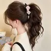 Presilha de cabelo requintada estilo coreano presilha banana de alta qualidade presilha tubarão de dente denso de tecido tamanho grande para cabelo grosso presilha de cabelo para mulheres
