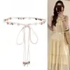 Accesorios de Cinturón Estilo Étnico Bohemio para Mujer, Vestidos Decorativos de Alta Gama, Cuerdas Trenzadas para la Cintura, Cadenas de Cintura y Fajas