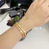 Versa Acessível Luxo High-End Colmeia Incrustada Imitação de Moissanita Pulseira Rombus Geométrico Colmeia Precisão Pulseira de Luxo