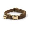 Collar de terciopelo con cascabel para gatos, estilo cruzado, venta al por mayor, grabado láser, collar para gatos
