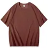 Camiseta hombre manga corta 240G algodón peinado pesado manga media color liso negro verano holgada talla grande Camiseta casual Joker