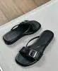 Chanclas Cuadradas con Hebilla Estilo Coreano para Mujer, Nuevo Modelo Verano 2026, Sandalias Deslizables de Suela Suave para Vacaciones en la Playa