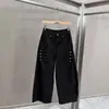 Conjunto de T-shirt de Um Ombro Estilo Transfronteiriço para Mulheres Início do Outono com Design de Botões Combinado com Calças de Pernas Largas Streetwear Casual