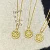 Colar Bússolas Oito Tesouros Rotativas Cravejado de Diamantes Prata Esterlina S925 Pingente Maré Nacional Feminino Bússolas Vazadas Corrente Clavicular Avançada