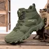 Botas tácticas, zapatos para senderismo al aire libre, botas de entrenamiento militar, botas de entrenamiento de campo, zapatos de montañismo, impermeables y antideslizantes, botas de hombre de alta calidad