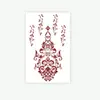 Lindos Adesivos de Tatuagem Retro Henna Pintados à Mão, à Prova d'Água e Não Refletivos, para Noivas, Casamentos, Férias e Fotos nas Costas das Mãos e Dedos