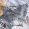 Ropa interior bikini transfronteriza para mujer delgada sexy encaje cintura baja con cordones transpirable calzoncillos de niña dulce japonesa