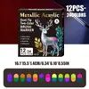 Plumón Marcador Acrílico de Doble Punta y Doble Color para Herramientas de Modelos Gundam de Metal, Pluma para Colorear Mechas, Pluma para Retoques y Reparación de Figuras