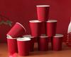 Vaso de papel para boda Xyt, con texto en inglés "Happy Word", vaso de agua grueso, no caliente, para inauguración de la casa, vaso rojo desechable, suministros para bodas