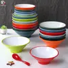 Tazón de melamina A8, tazón de plástico tipo porcelana engrosado anti-caída comercial, tazón para sopa, fideos, wonton, tazón para sopa de res, tazón para fideos, especial para tiendas de fideos