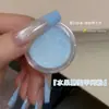 Doces de frutas nail art pó de glitter de açúcar azul e branco glitter fino pó de açúcar fosco diamante esmagado acessórios de decoração de superfície de unha DIY feitos à mão