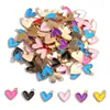 Accesorios de Joyería de Aleación con Goteo de Aceite Colgante en Forma de Corazón Pulsera DIY Llavero Pendiente Pendiente de Collar W667