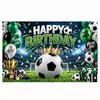 2027 Nuevo Fondo de Fiesta de Cumpleaños de Fútbol Decoración Fotográfica Tela Colgante Decoración de Festival Infantil Pancarta