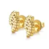 Pendientes de Acero Inoxidable con Oro de 18K Espiga Moda Europea y Americana Lujo Accesible Pendientes de Gama Alta para Rostros Cuadrados y Redondos Envío Directo