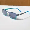 Óculos de Sol Unissex de Outono Estilo Ic Fronteiriço Moda Masculina Duas Cores Óculos para Uso Externo Feminino Metal Retrô Óculos de Sol de Alta Qualidade