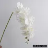 Simulación 9 cabezas Phalaenopsis tela de seda de alta calidad Phalaenopsis color retro estilo europeo porche del hogar arte floral festivo