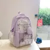 Mochila para Menina do Ensino Fundamental, Bolsa Rosa Estética de Alto Valor para Meninas do Ensino Médio, Mochila Fofa de Pequena Capacidade, Mochila de Duas Alças de Grande Capacidade