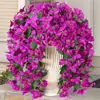 Cesta colgante de pared de buganvilias de Amazon transfronteriza Colgante de planta artificial Flor artificial Decoración de patio interior/exterior Paisajismo