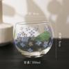 Nuevo Vaso de Vidrio con Calcomanía Estilo Japonés Taza de Desayuno de Forma de Huevo de Alto Valor Vaso Redondo para Agua Doméstico Venta al por Mayor