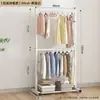 Secador de Ropa de Doble Capa de Pie para Dormitorio Estante para Ropa Doméstico No Ocupa Espacio Secador de Ropa Almacenamiento Perchero Simple