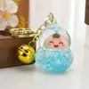 TikTok Explosiones Cuentas de Colores Tela Rab Llavero Creativo Serie de Aceite Muñeca Botella de Arena Colgante Pequeño Adornos de Regalo