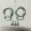 Hebilla de Resorte Circular Hebilla para Perro Llavero de Electrólisis Negra Colgante de Doble Agujero Accesorios para Equipaje Candado Caiqingzhu