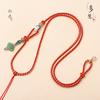 Cuerda colgante de cuatro hebras tejida a mano en dos colores Xiangyun Ruyi cuerda para collar ajustable anillo de jade cristal fresa cuerda para colgante de jade