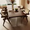 Mesa de Jantar, Mesa de Escritório de Madeira Maciça Acrílica, Madeira de Pinus Estável, Mesa Longa para Sala de Estar em Casa, Mesa de Leitura para Crianças, Mesa de Jantar, Design Flutuante