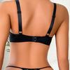 Traje de sujetador semipermeable ultradelgado para mujer, traje de lencería sexy transpirable