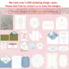 Invitaciones de boda florales en relieve estilo francés con un toque de alta gama, invitaciones de lujo con sello de cera, invitaciones de boda de comercio exterior transfronterizo
