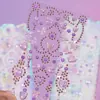 Rhinestone de Cristal PF Decoración de Manual de Estéreo DIY Mariposa Linda Corazón Diario Transparente Pegatinas de Recompensa para Niños
