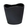 Vaso de Flor de Melamina em Forma de Onda Novo do Fabricante, Vaso de Flor de Plástico Preto Imitação de Porcelana, Vaso de Flor Simples para Plantas Verdes, Atacado