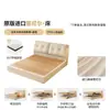 Cama de Casal Dupla de Veludo Chenille com Gaveta de Armazenamento Caixote Alto Cama de Tecido
