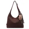 Bolsa Tote de Veludo de Grande Capacidade para Mulheres 2025 Outono Nova Moda em Veludo Nicho Luxo Acessível Bolsa de Ombro