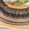 Stock Nuevo Doble Capa Gasa Plisada Ribete de Encaje Accesorios de Encaje Material de Decoración para Ropa Piezas Material de Empaque para Juguetes