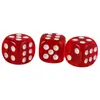 Não. 14 dados pequenos novos de acrílico cristal vermelho transparente acessórios para jogos de tabuleiro 1,4cm
