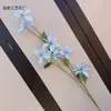Nuevas Flores Artificiales de Clemátide de 7 Cabezas en Stock, Arte Floral para el Hogar, Decoración de Camino de Boda, Adornos de Flores Artificiales para el Hogar
