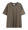 Ombro de algodão pesado 230g algodão T-shirt macacão impresso logotipo em torno do pescoço manga curta roupas de classe T-shirt impresso