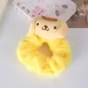 Scrunchie de Pelúcia Sanrio Outono Inverno Crianças Kuromi Elástico Alta Elasticidade Prendedor de Garra Acessórios Fofos Acessórios de Cabeça
