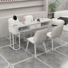 Conjunto de Mesa e Cadeira para Manicure de Celebridade da Internet Simples Econômico Mesa para Salão de Manicure Estilo Japonês Mesa Dupla para Manicure Tampo de Vidro