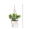 Novo Produto Amazon Transfronteiriço: Cesta Suspensa Criativa de Corda de Algodão Artesanal para Vasos de Flores e Plantas Verdes