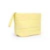 Bolsa de maquillaje de viaje de gran capacidad de color sólido, bolsa de almacenamiento de artículos de tocador impermeable de nicho, bolso de mano tipo chaqueta acolchada de nube