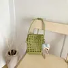 Moda Femenina Verano 2026 Transfronterizo Patrón Tejido Hueco Bolso Pequeño Casual Mini Bolso Cruzado para Hombro para Teléfono Moderno