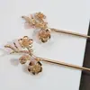 Joias DIY cobre puro 148 * 32MM botão de flor de ameixa grampo de cabelo grampo de cabelo estilo antigo acessório para adorno de cabeça atacado de fábrica