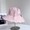 Chapéu Bucket Fashion Estampado Dupla Face para Mulheres, Versátil para Primavera e Verão, Chapéu de Sol Casual de Aba Larga, Chapéu Tendência para Proteção Solar ao Ar Livre