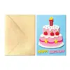 Cartão de felicitações de TNT personalizado para aniversário, cartão postal 3D criativo feito à mão, cartão de felicitações de feliz aniversário