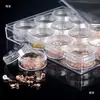 Caja de Almacenamiento de Joyería con Cuentas Transparentes de Acrílico Display de Joyería Caja Redonda Botella Selladora de Cuentas Frasco de Accesorios Caja Pequeña