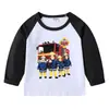 Camiseta de algodón de manga larga para niños de Primavera y Otoño de Bombero Sam, cuello redondo, básica, para niños, camiseta de bebé