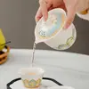 Nuevo juego de té de viaje conveniente estilo chino, taza de servicio rápido personalizada, juego de té kung fu para exteriores, tetera y taza, regalo de empresa