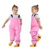 Calças de Chuva com Suspensório para Crianças Primavera Roupa de Chuva Infantil Jardim de Infância Crianças Impermeáveis Respiráveis Outdoor Calças de Carga